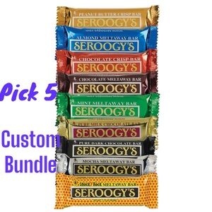 Custom You Pick 5- Seroogy’s Chocolate Candy Bars 5 Pack Variety Sampler NEW